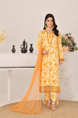 3 Piece Unstitched Jacquard Suit