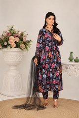 3 Piece Unstitched Jacquard Suit