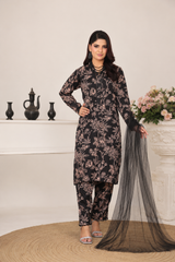 3 Piece Unstitched Jacquard Suit