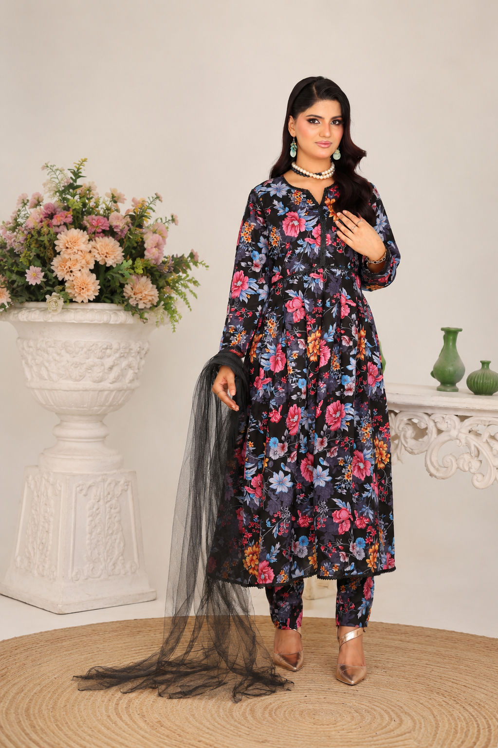 3 Piece Unstitched Jacquard Suit