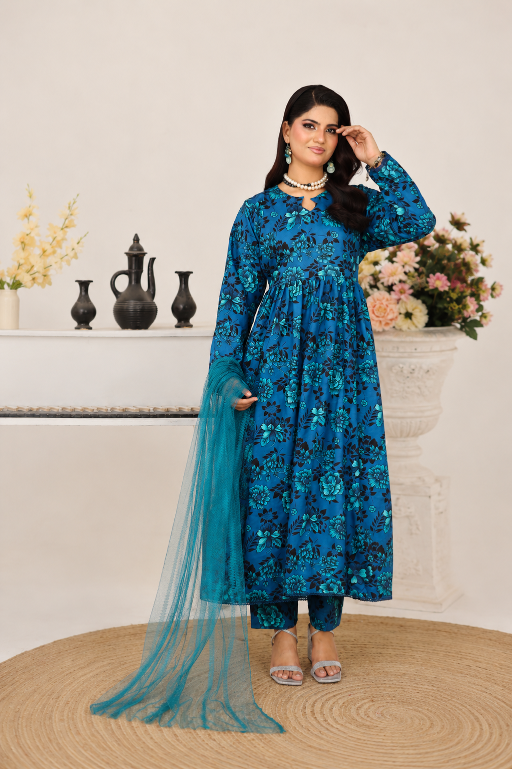 3 Piece Unstitched Jacquard Suit