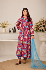 3 Piece Unstitched Jacquard Suit