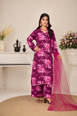 3 Piece Unstitched Jacquard Suit