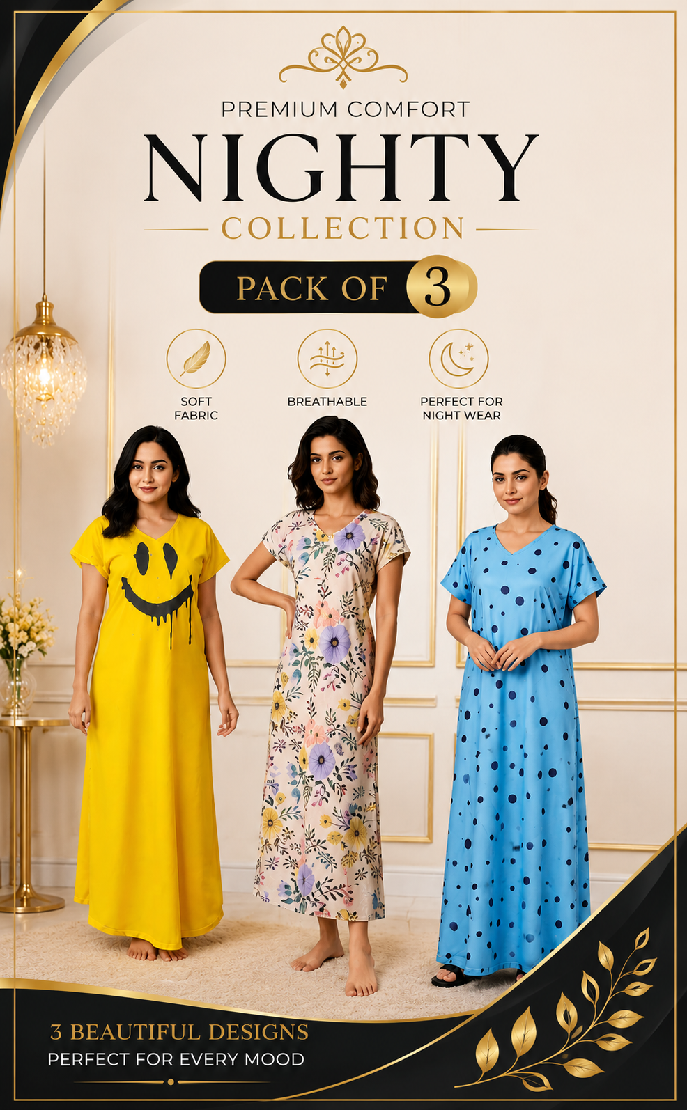 Pack of 3 Nightwear – Bundle Deals | Enclave